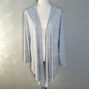 Eddie‎ Bauer Open Shark bite Hem Lightweight Cardigan Heather Gray Size XL